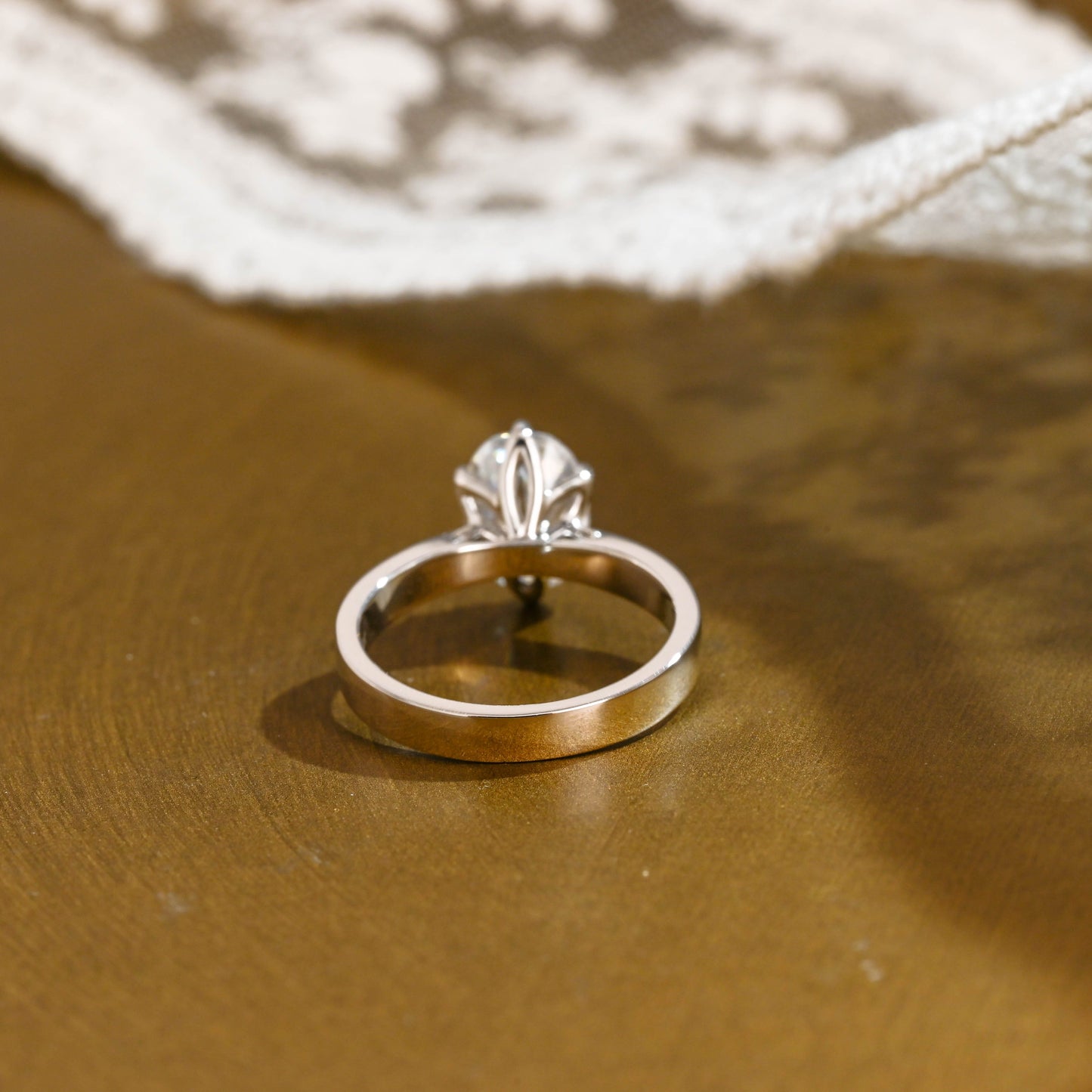 2 CT Emerald Pave Moissanite Engagement Ring