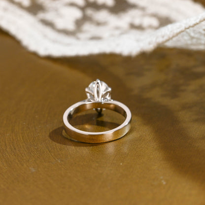 2 CT Emerald Pave Moissanite Engagement Ring