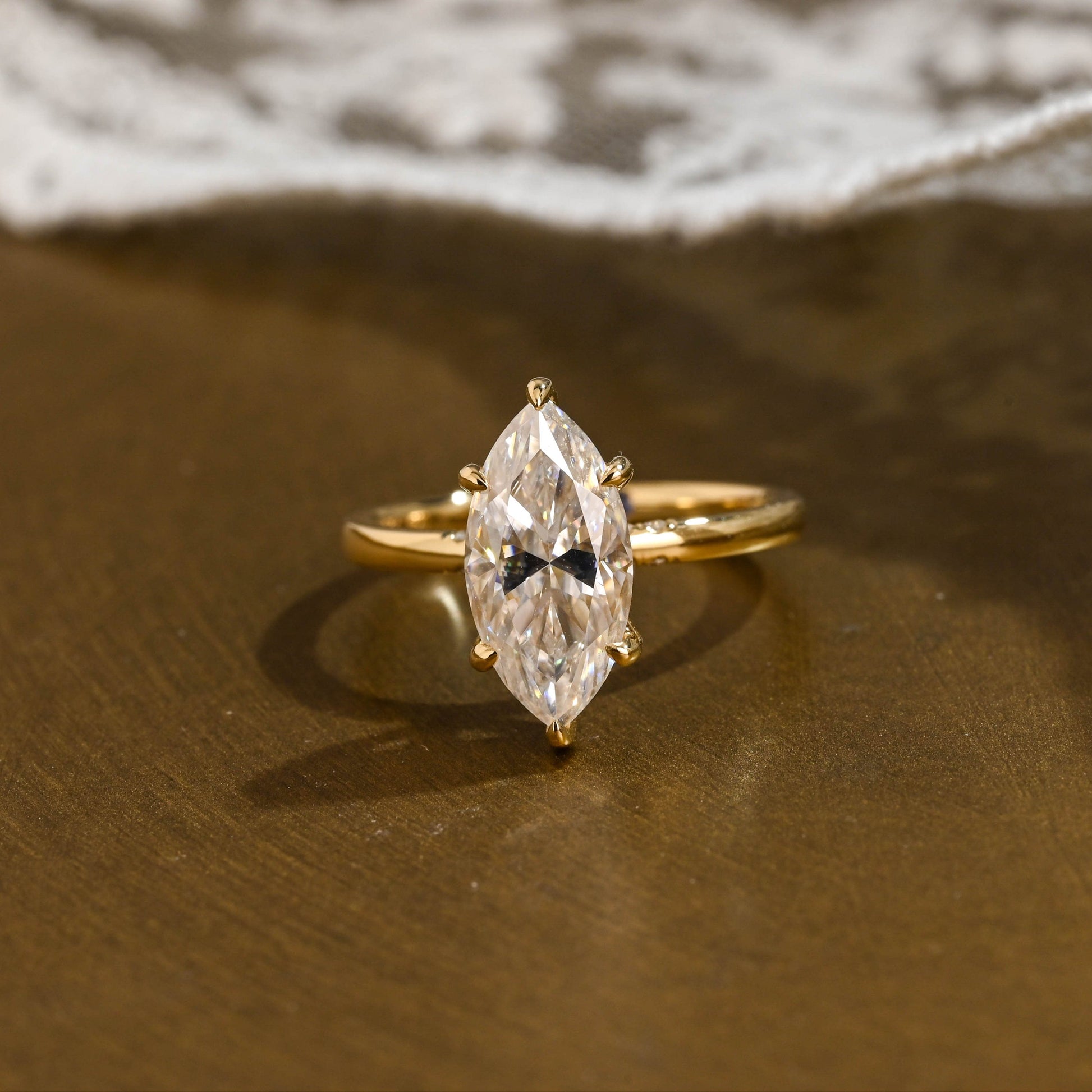2 CT Emerald Pave Moissanite Engagement Ring