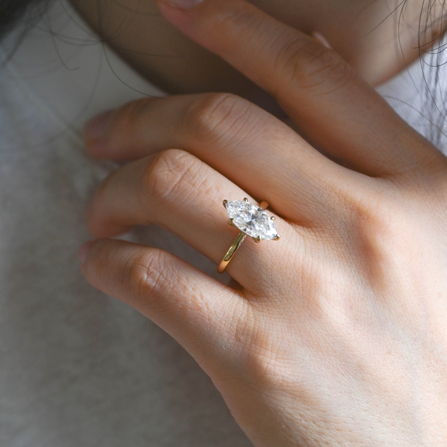 2 CT Emerald Pave Moissanite Engagement Ring