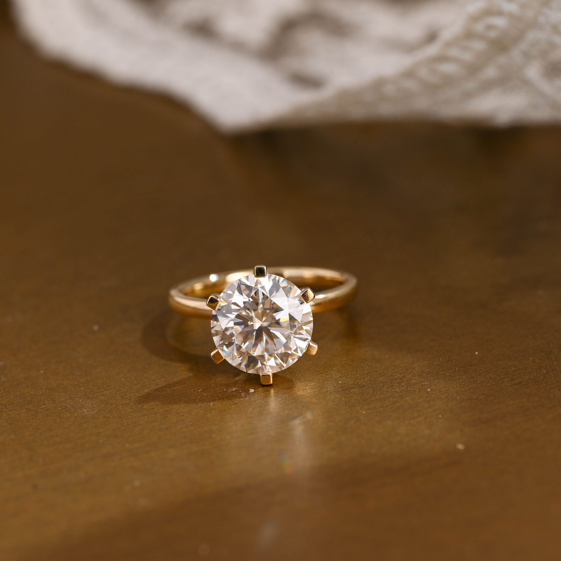 2 CT Emerald Pave Moissanite Engagement Ring