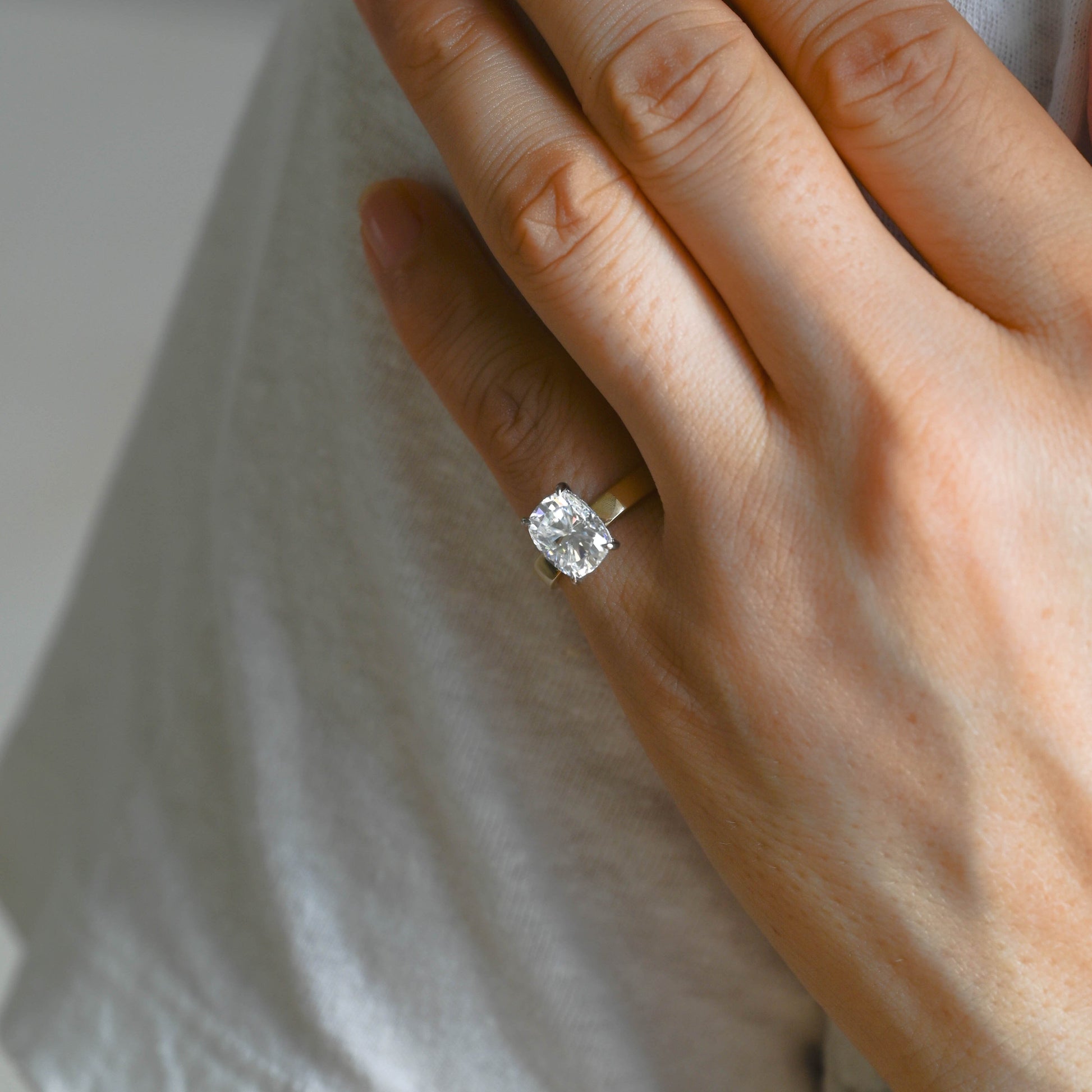 2 CT Emerald Pave Moissanite Engagement Ring