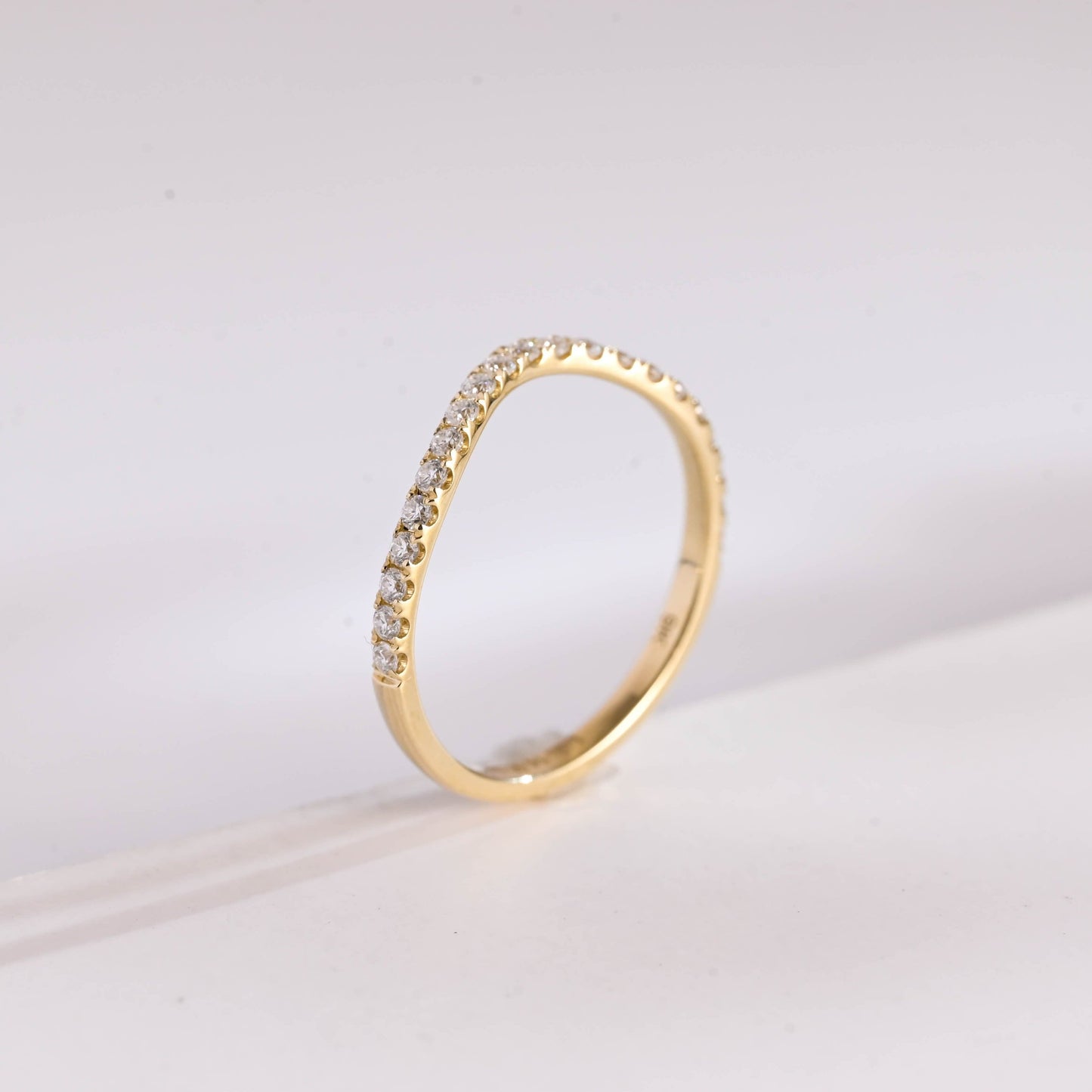 0.15 TCW Round Milgrain Lab Grown Diamond Wedding Band