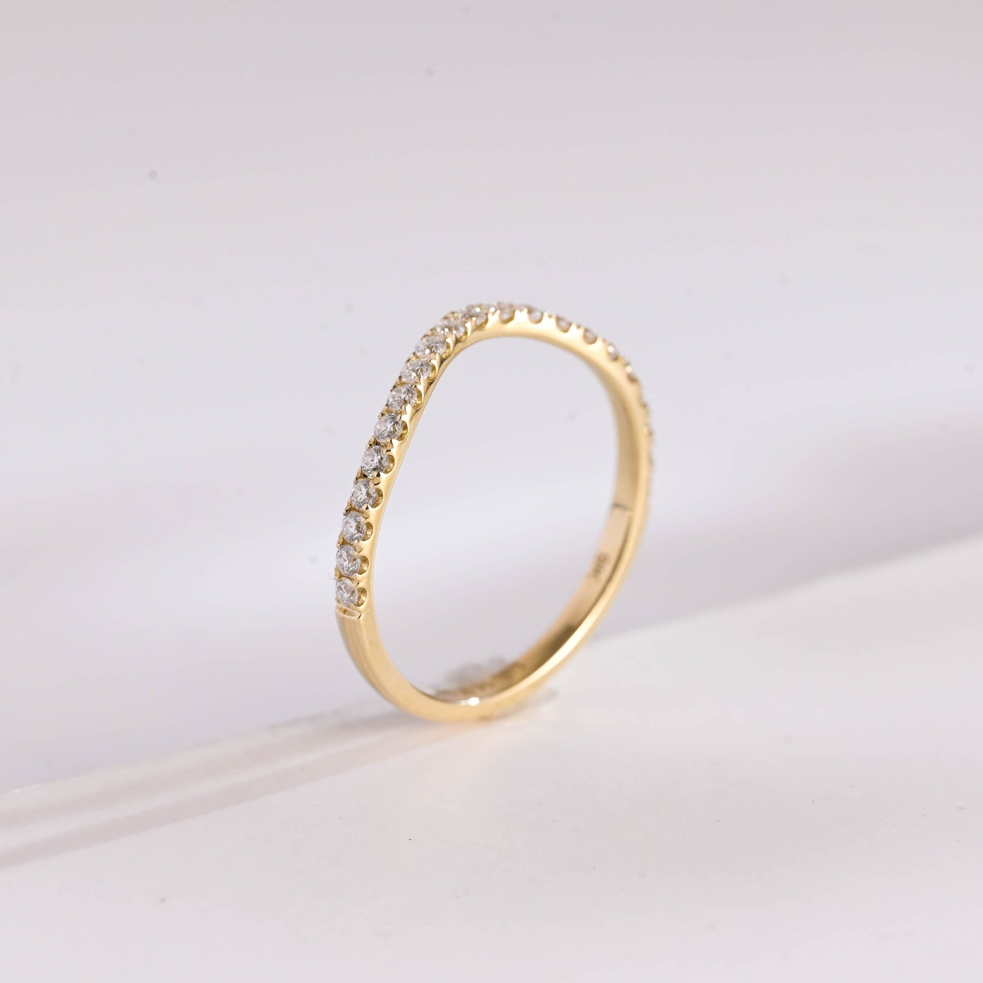 0.15 TCW Round Milgrain Lab Grown Diamond Wedding Band