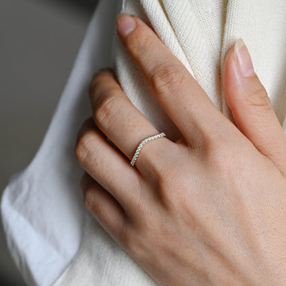 0.15 TCW Round Milgrain Lab Grown Diamond Wedding Band