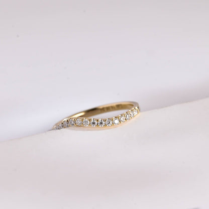 0.15 TCW Round Milgrain Lab Grown Diamond Wedding Band