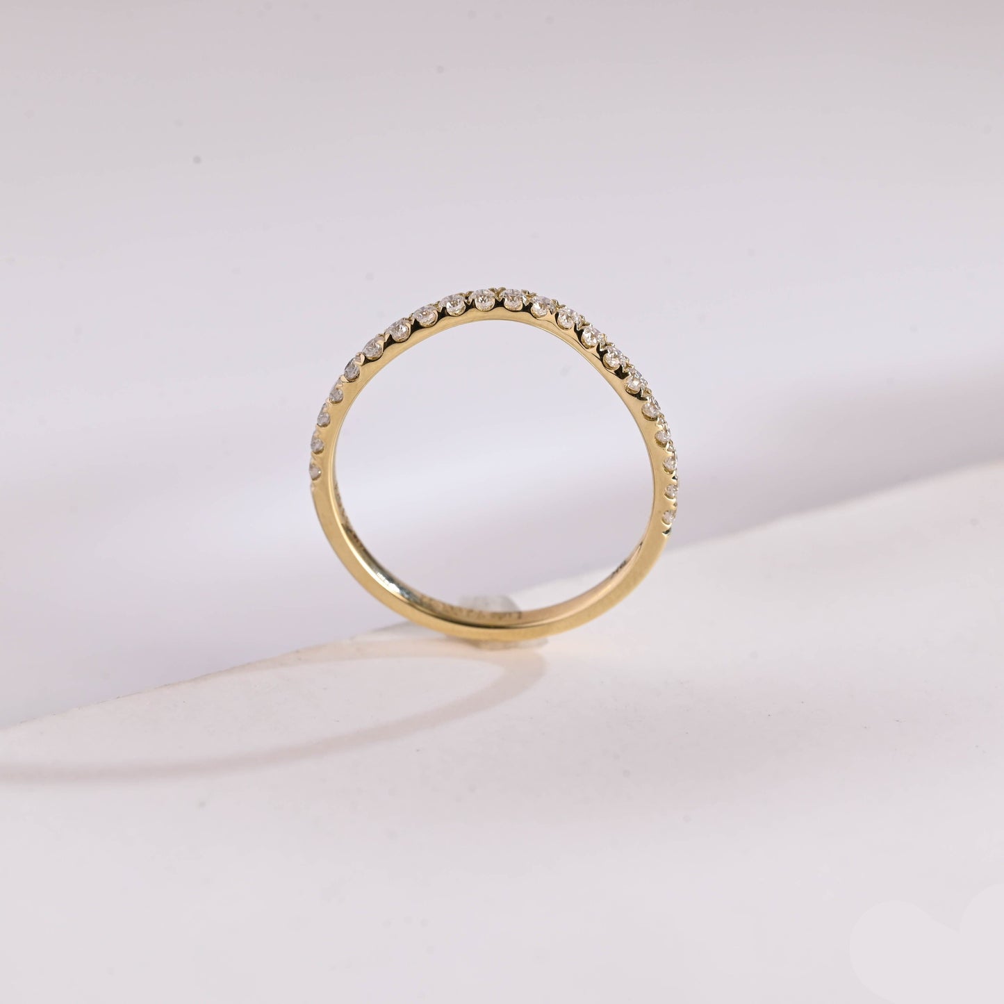 0.15 TCW Round Milgrain Lab Grown Diamond Wedding Band