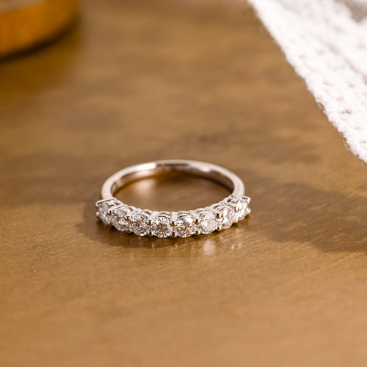 0.15 TCW Round Milgrain Lab Grown Diamond Wedding Band