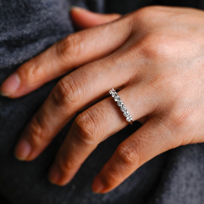 0.15 TCW Round Milgrain Lab Grown Diamond Wedding Band