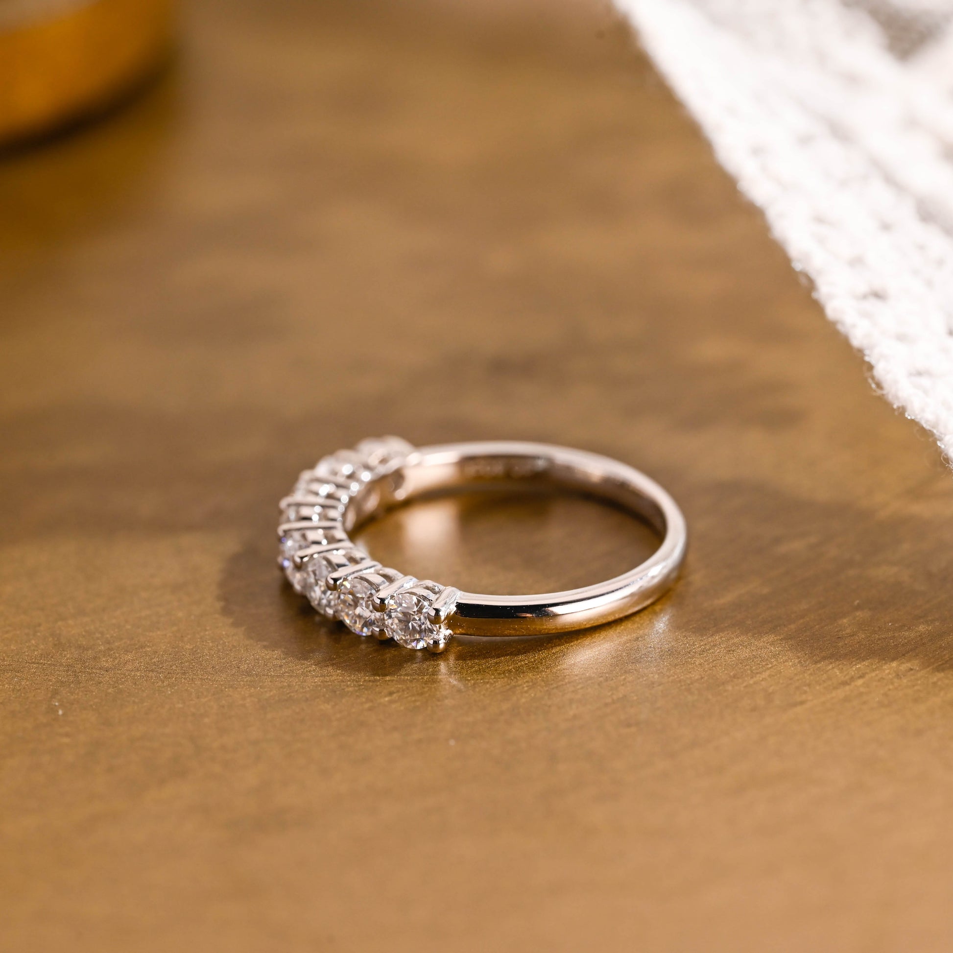 0.15 TCW Round Milgrain Lab Grown Diamond Wedding Band