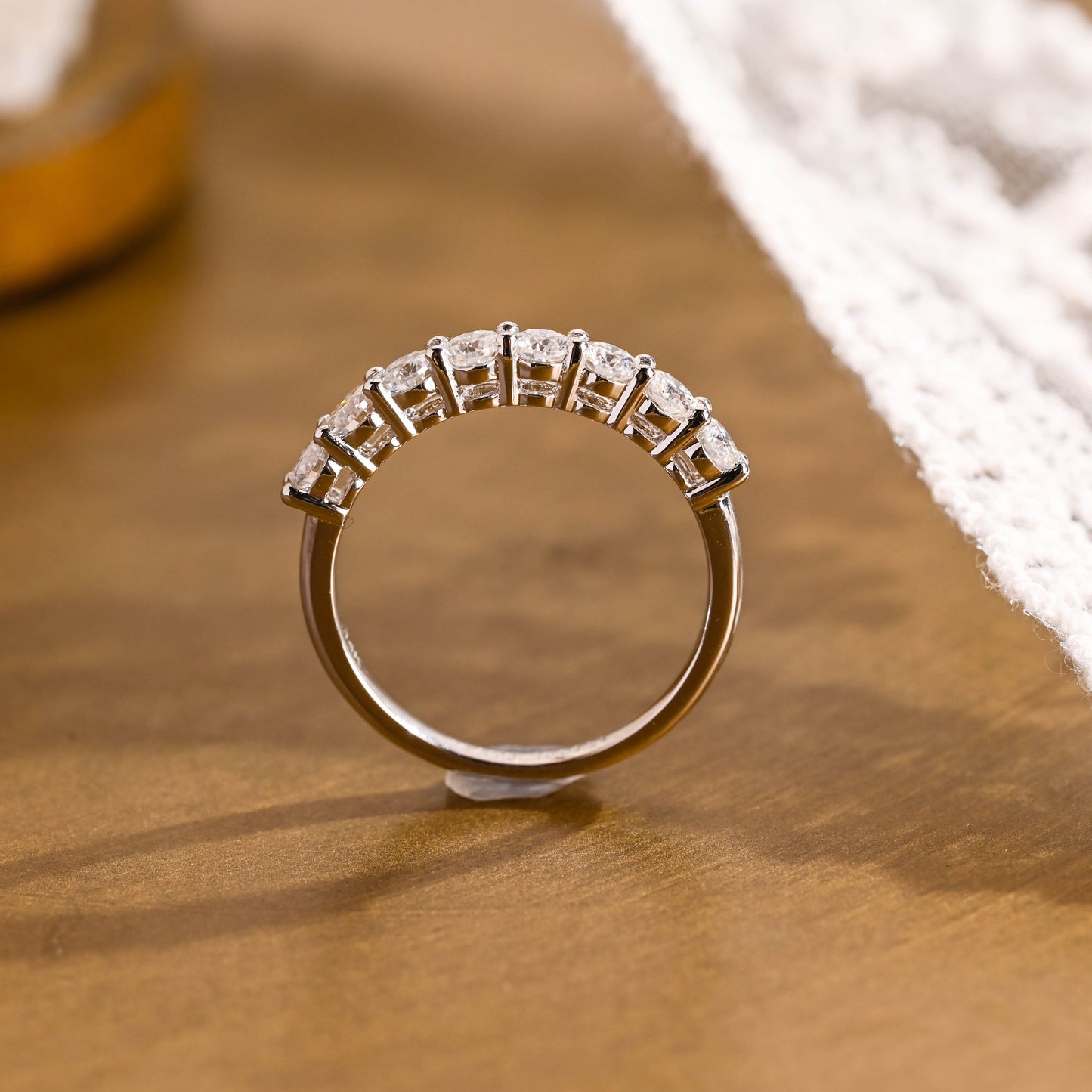 0.15 TCW Round Milgrain Lab Grown Diamond Wedding Band
