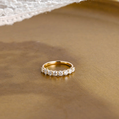0.15 TCW Round Milgrain Lab Grown Diamond Wedding Band