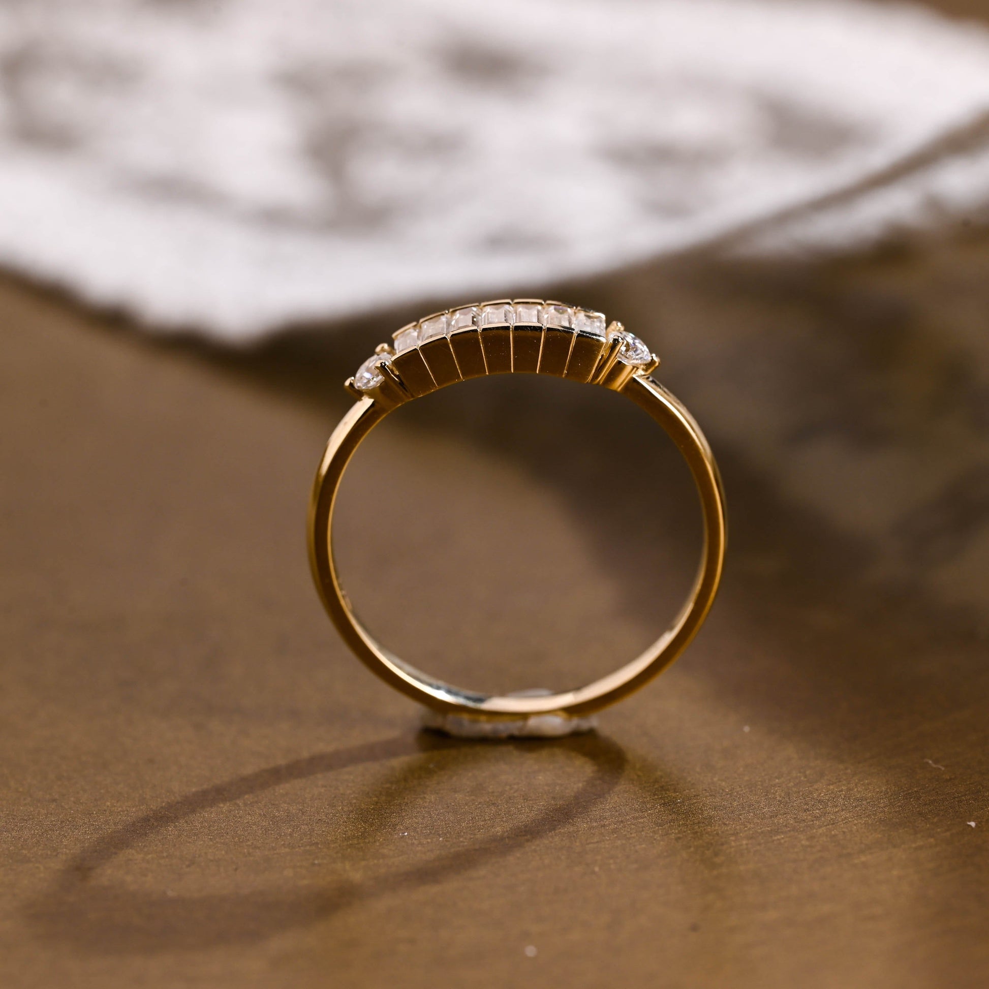 0.15 TCW Round Milgrain Lab Grown Diamond Wedding Band