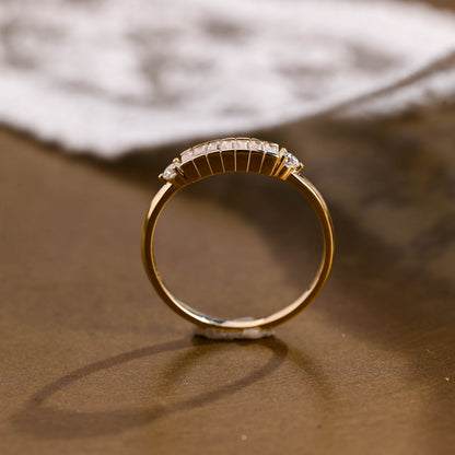 0.15 TCW Round Milgrain Lab Grown Diamond Wedding Band