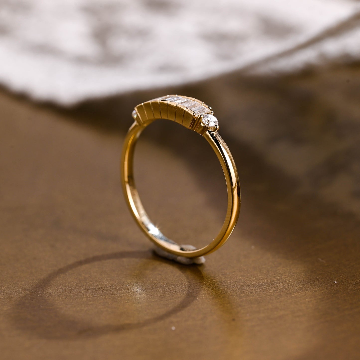 0.15 TCW Round Milgrain Lab Grown Diamond Wedding Band
