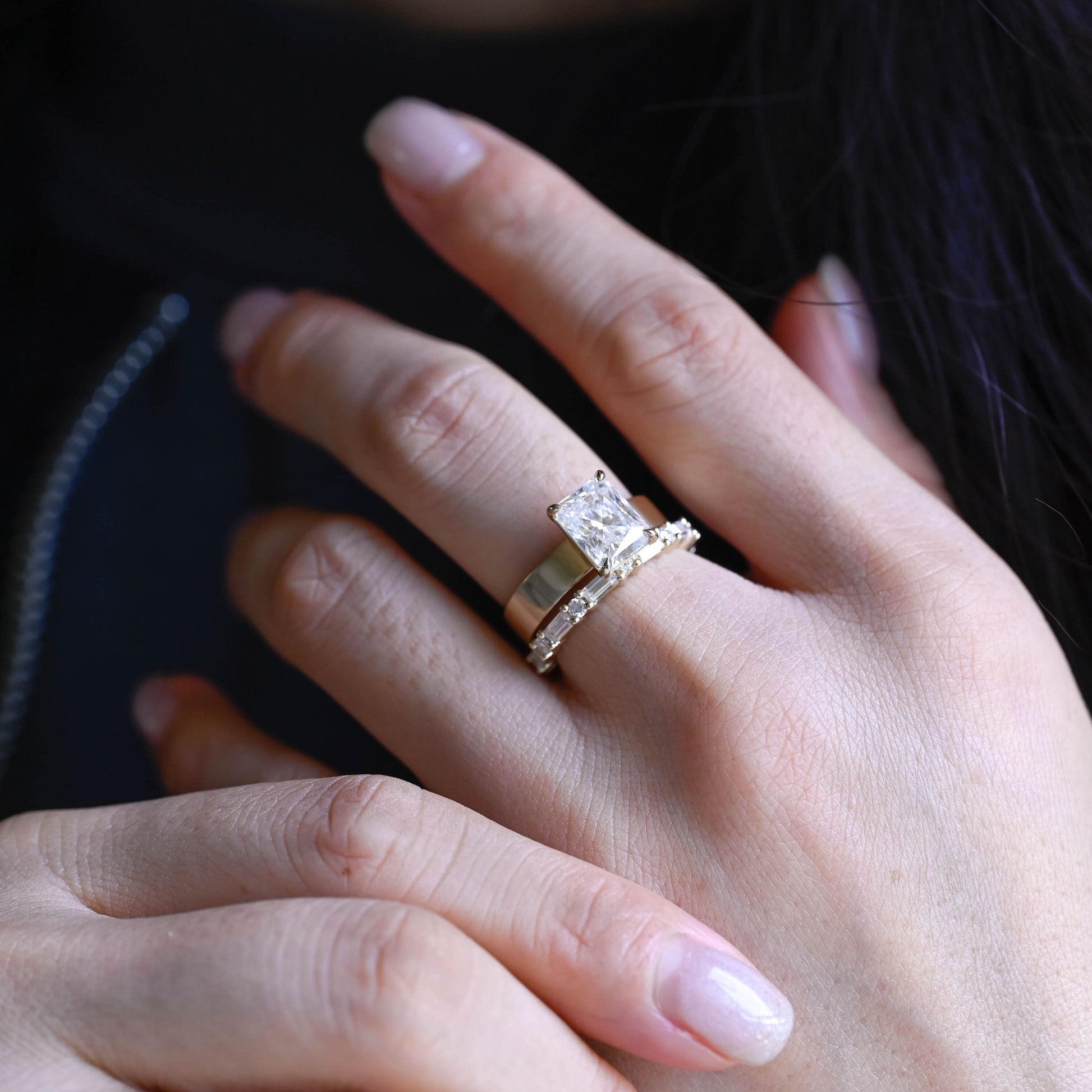0.15 TCW Round Milgrain Lab Grown Diamond Wedding Band