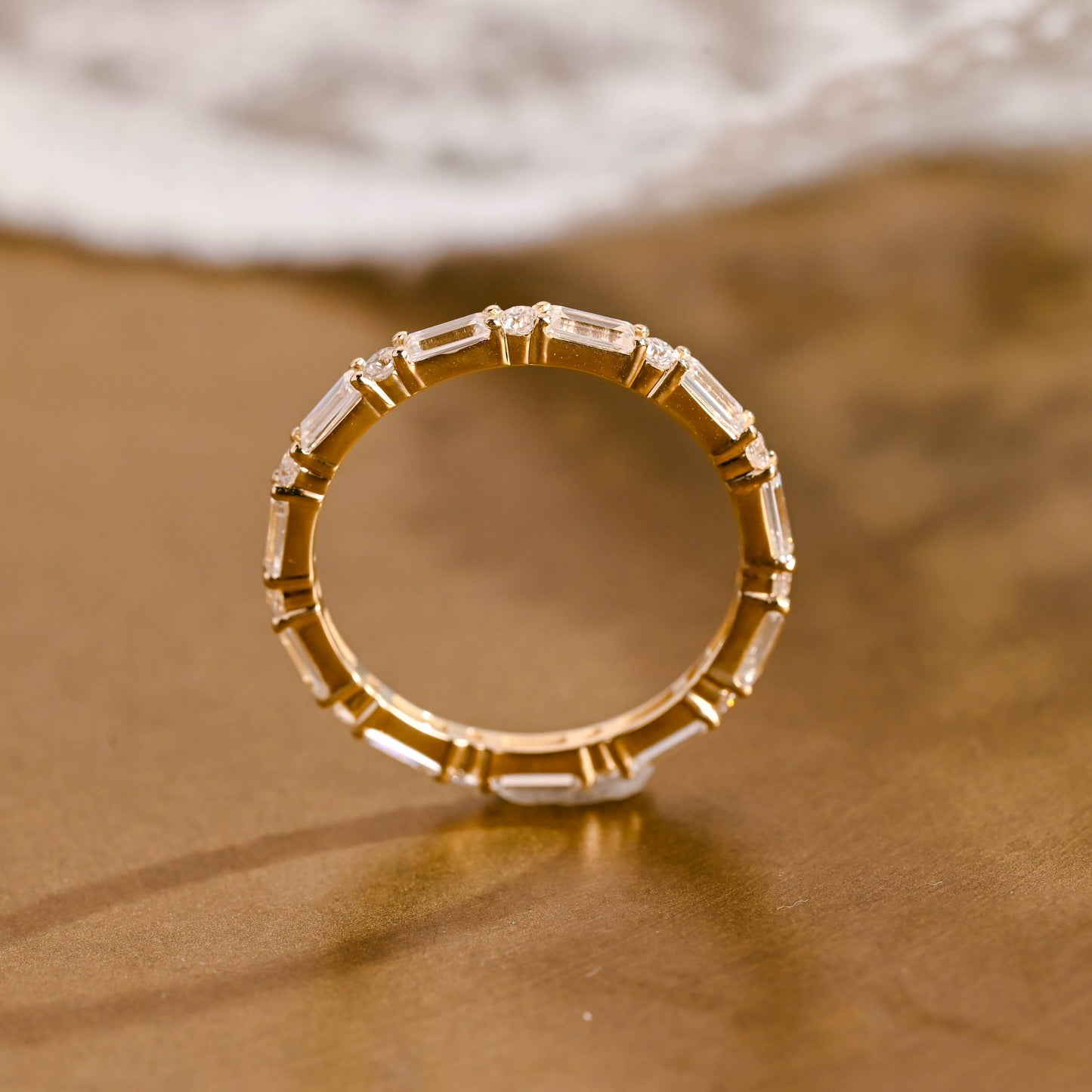 0.15 TCW Round Milgrain Lab Grown Diamond Wedding Band