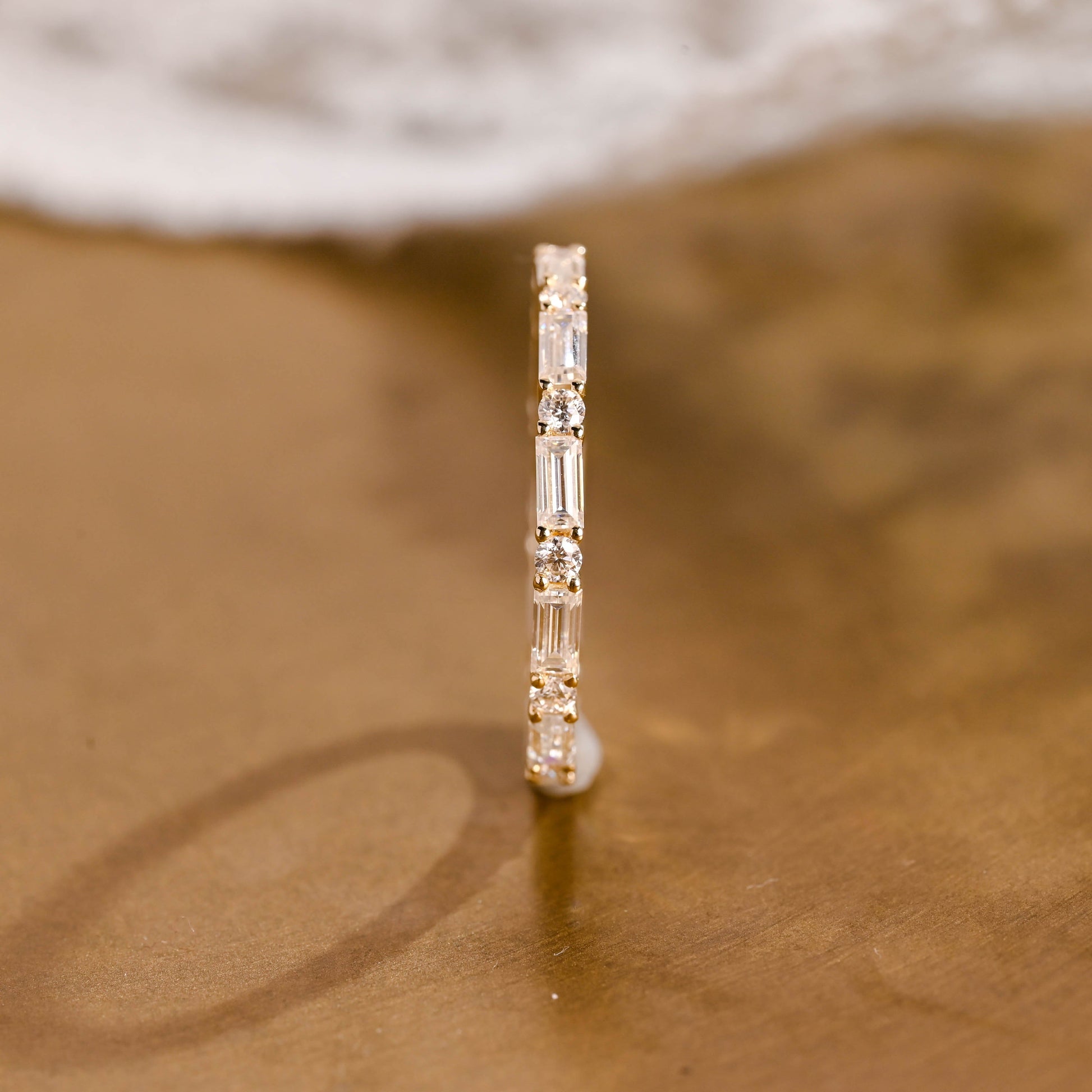 0.15 TCW Round Milgrain Lab Grown Diamond Wedding Band