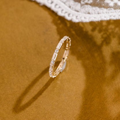 0.15 TCW Round Milgrain Lab Grown Diamond Wedding Band
