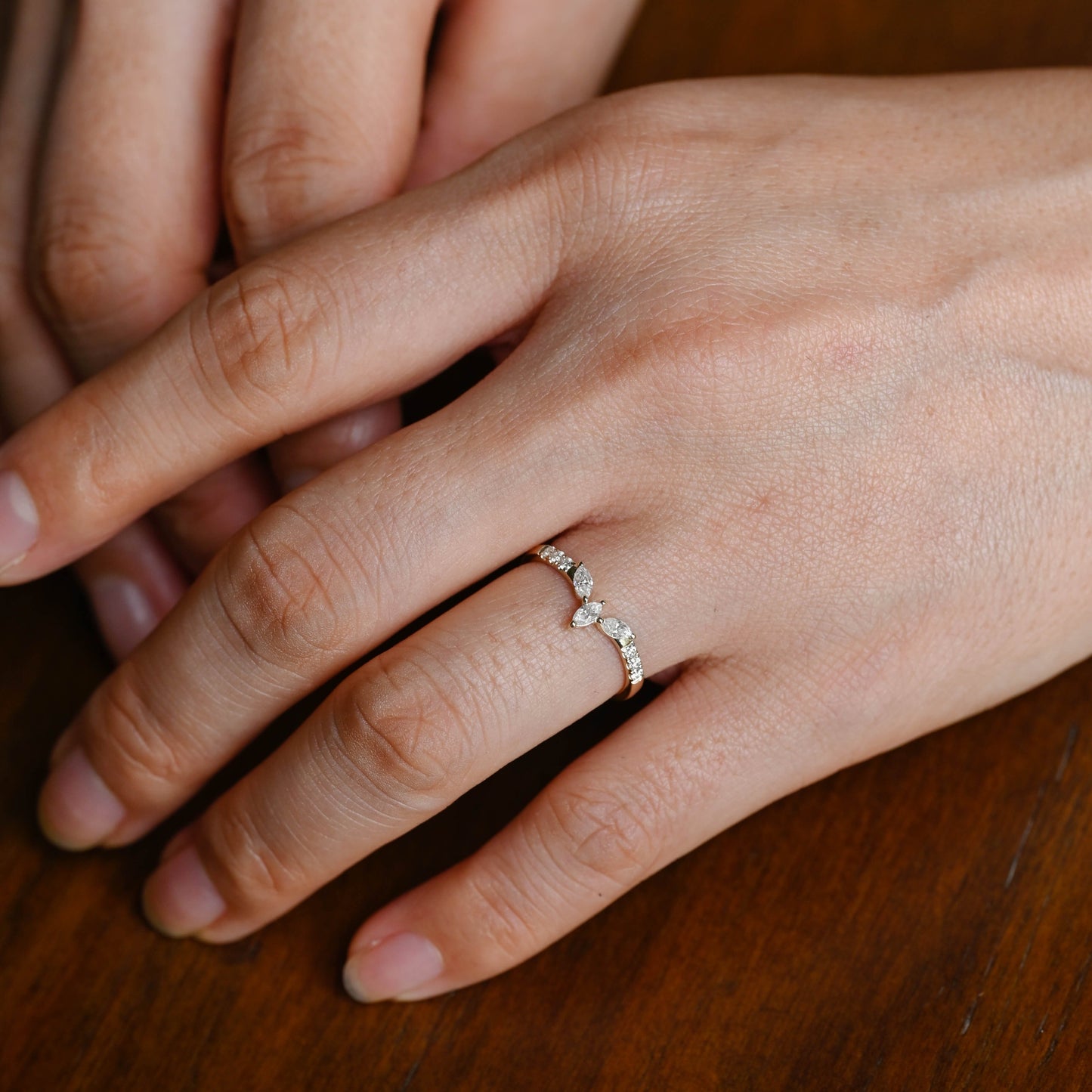 0.15 TCW Round Milgrain Lab Grown Diamond Wedding Band