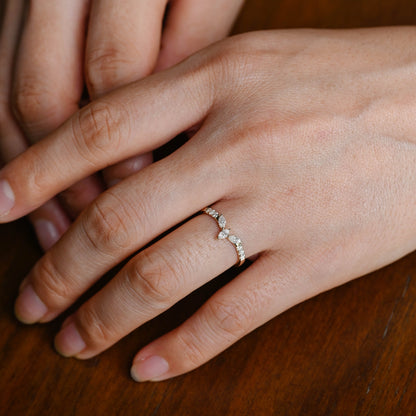 0.15 TCW Round Milgrain Lab Grown Diamond Wedding Band