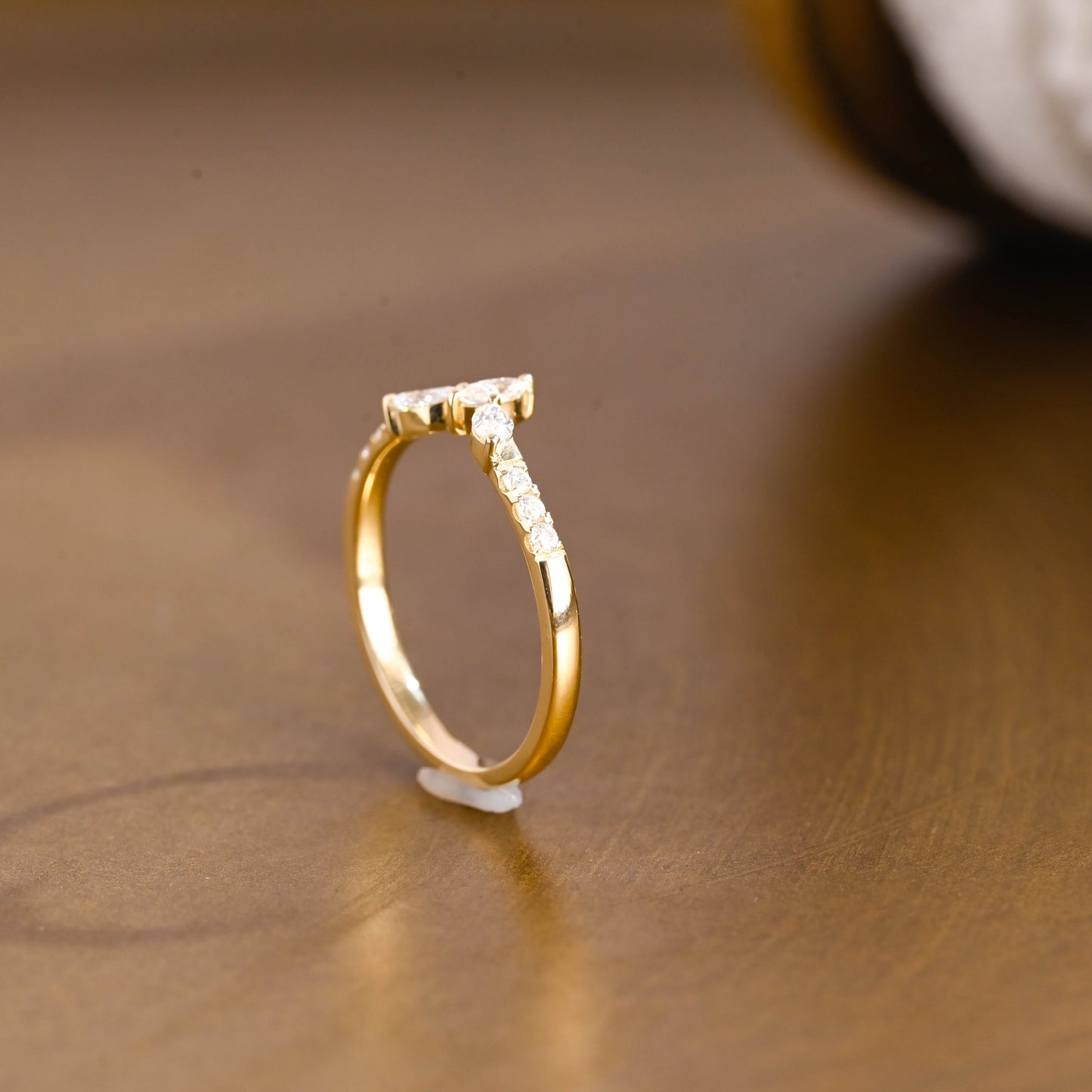 0.15 TCW Round Milgrain Lab Grown Diamond Wedding Band