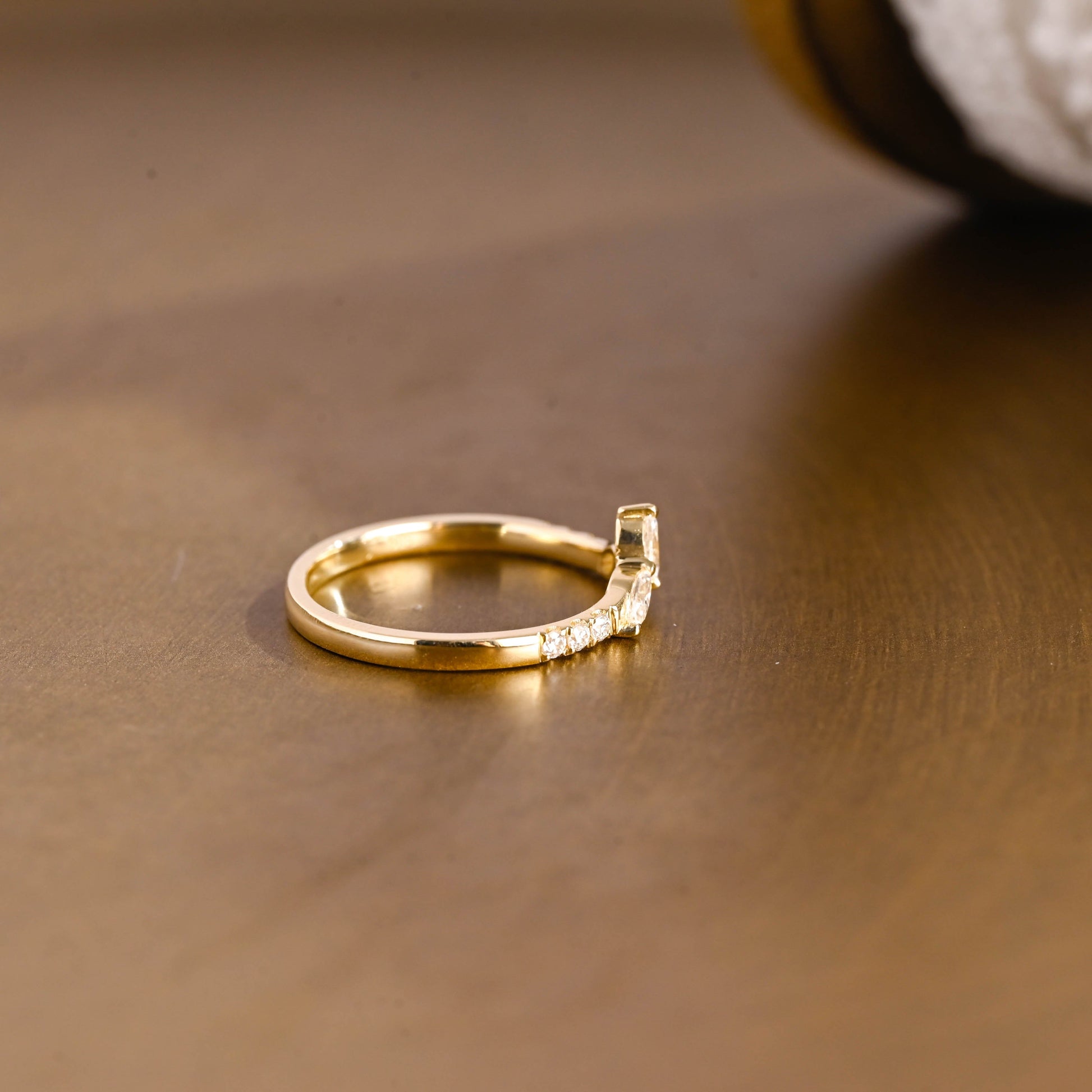 0.15 TCW Round Milgrain Lab Grown Diamond Wedding Band
