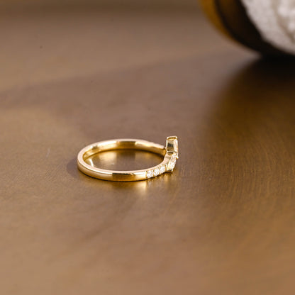 0.15 TCW Round Milgrain Lab Grown Diamond Wedding Band