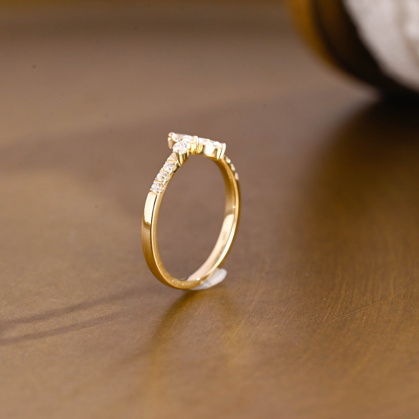 0.15 TCW Round Milgrain Lab Grown Diamond Wedding Band