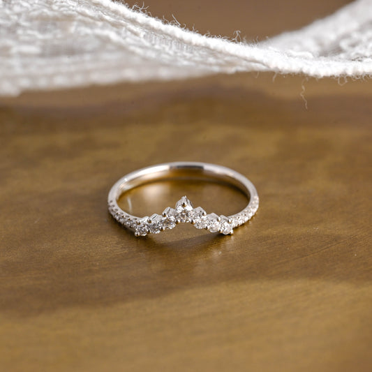0.15 TCW Round Milgrain Lab Grown Diamond Wedding Band