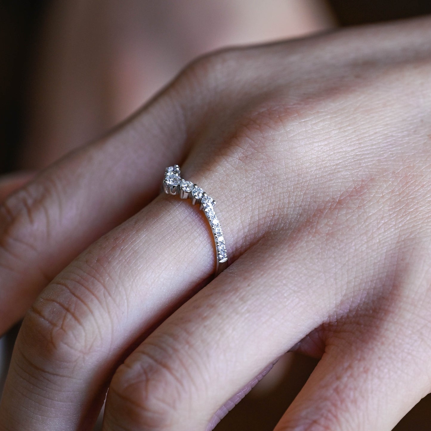 0.15 TCW Round Milgrain Lab Grown Diamond Wedding Band