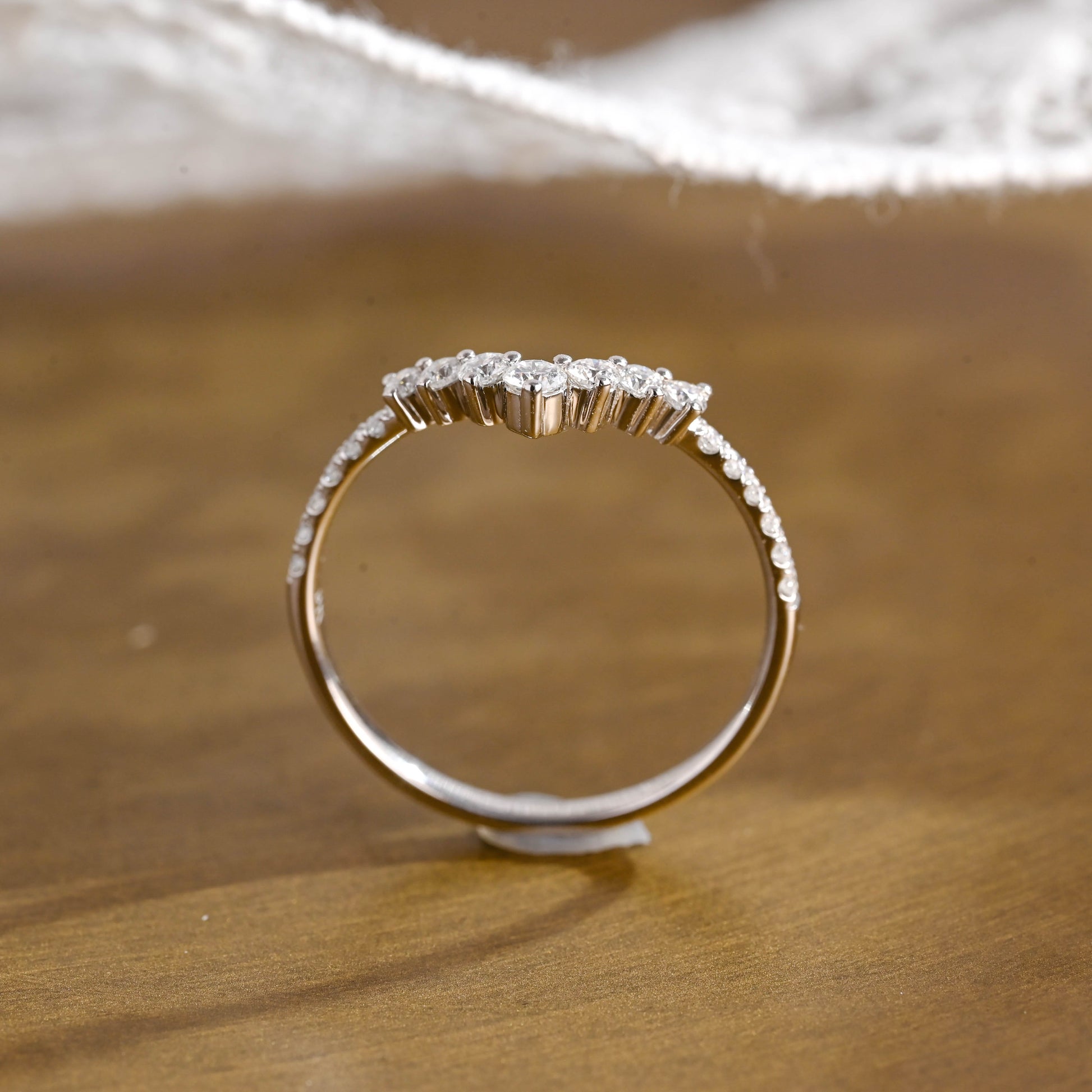 0.15 TCW Round Milgrain Lab Grown Diamond Wedding Band