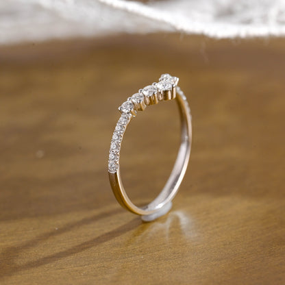 0.15 TCW Round Milgrain Lab Grown Diamond Wedding Band