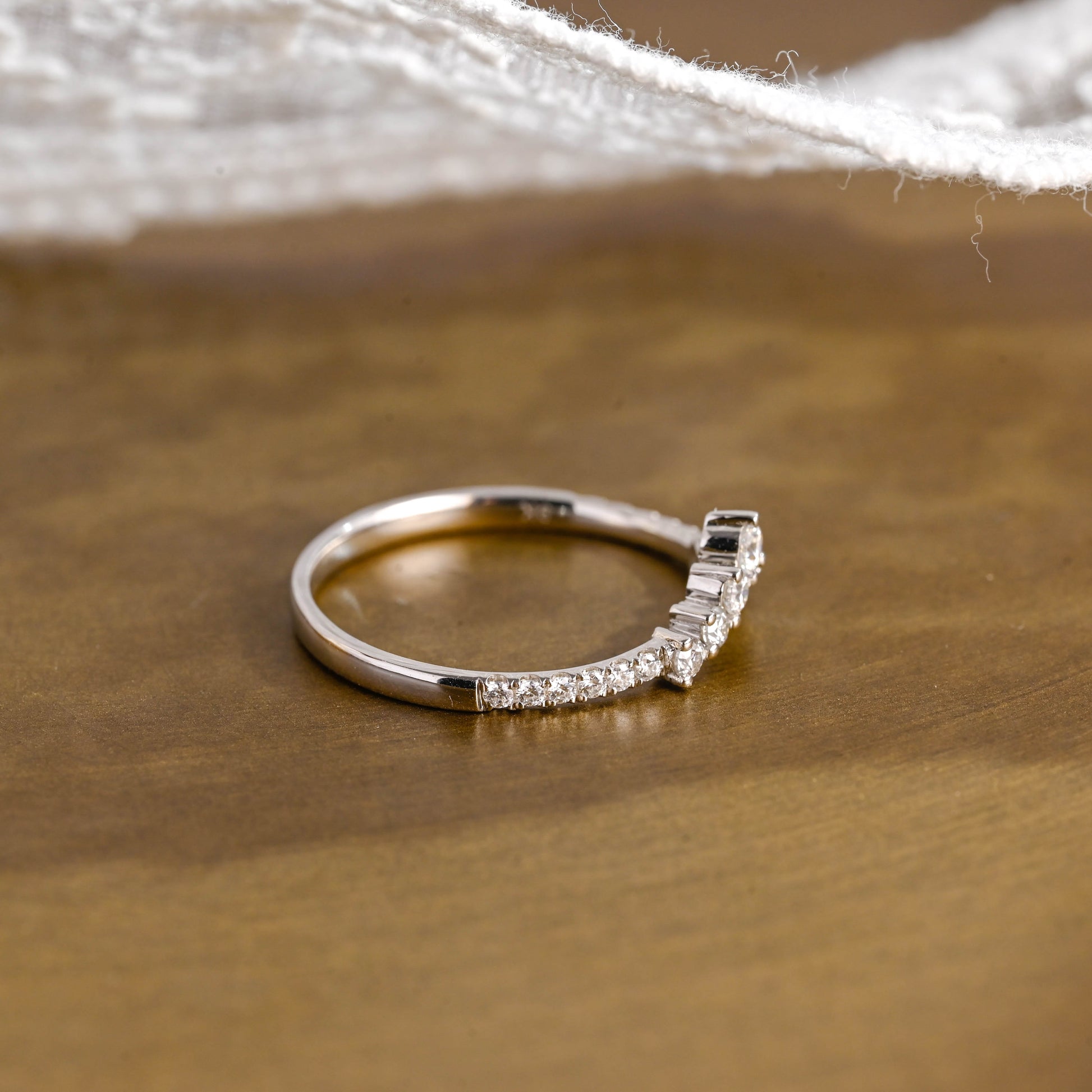 0.15 TCW Round Milgrain Lab Grown Diamond Wedding Band
