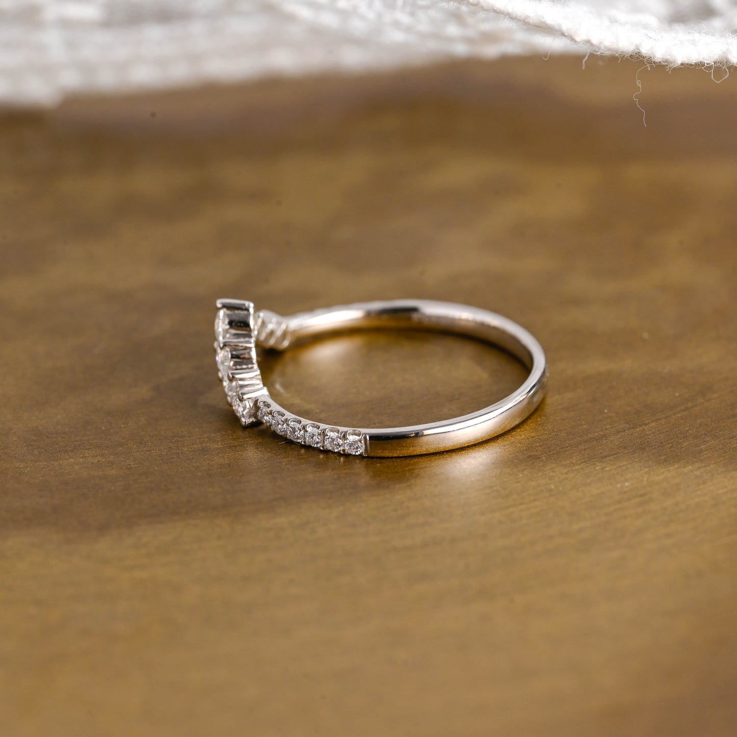 0.15 TCW Round Milgrain Lab Grown Diamond Wedding Band