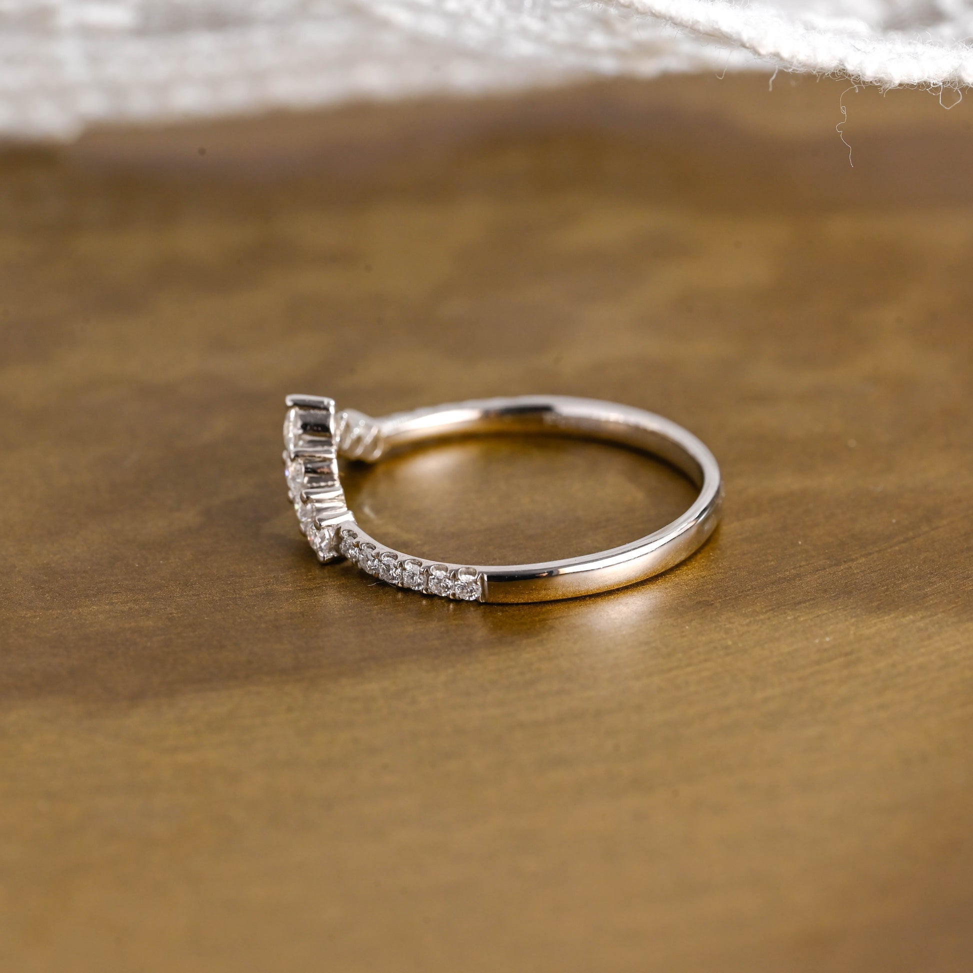 0.15 TCW Round Milgrain Lab Grown Diamond Wedding Band