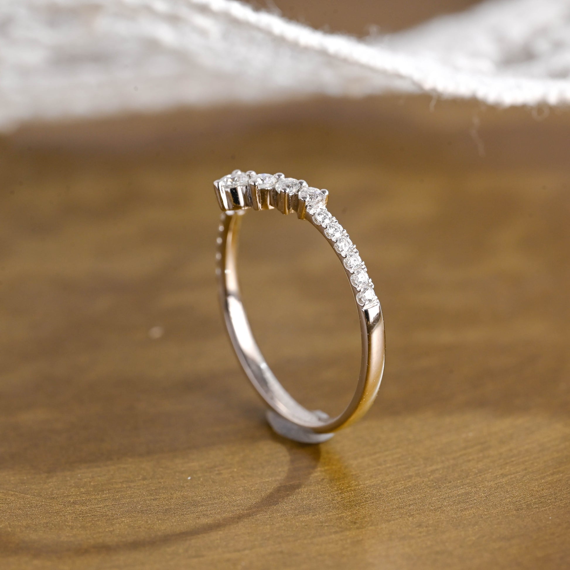 0.15 TCW Round Milgrain Lab Grown Diamond Wedding Band