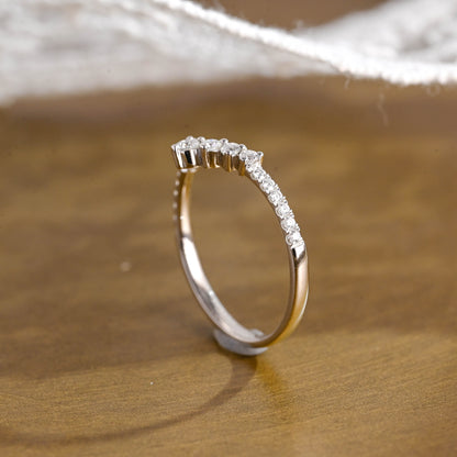 0.15 TCW Round Milgrain Lab Grown Diamond Wedding Band