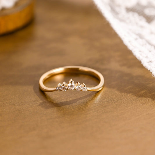 0.15 TCW Round Milgrain Lab Grown Diamond Wedding Band