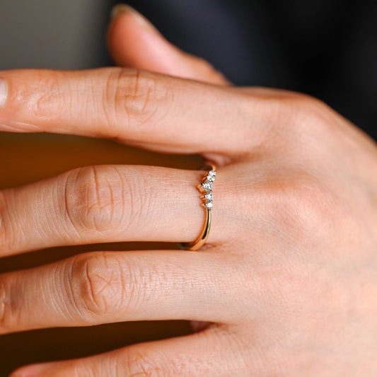 0.15 TCW Round Milgrain Lab Grown Diamond Wedding Band