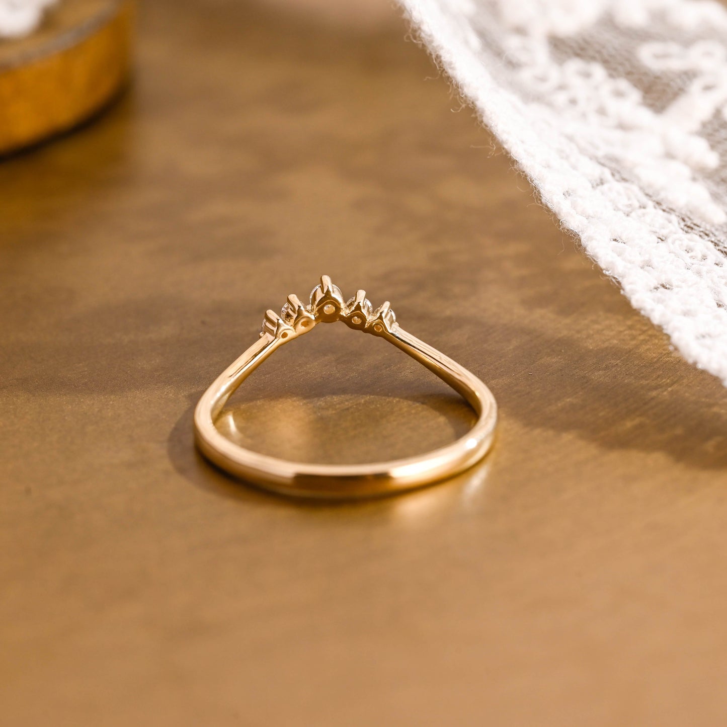 0.15 TCW Round Milgrain Lab Grown Diamond Wedding Band