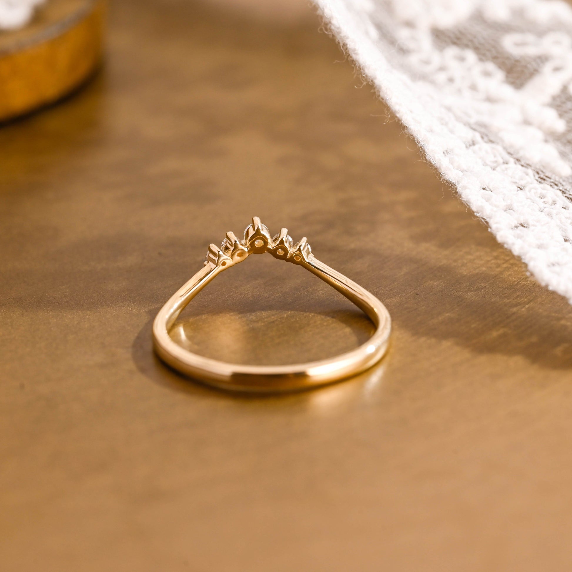 0.15 TCW Round Milgrain Lab Grown Diamond Wedding Band