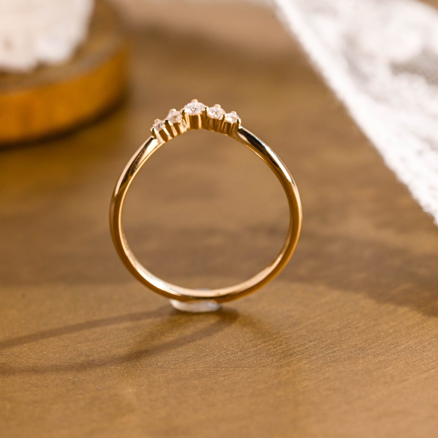 0.15 TCW Round Milgrain Lab Grown Diamond Wedding Band