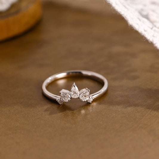 0.15 TCW Round Milgrain Lab Grown Diamond Wedding Band