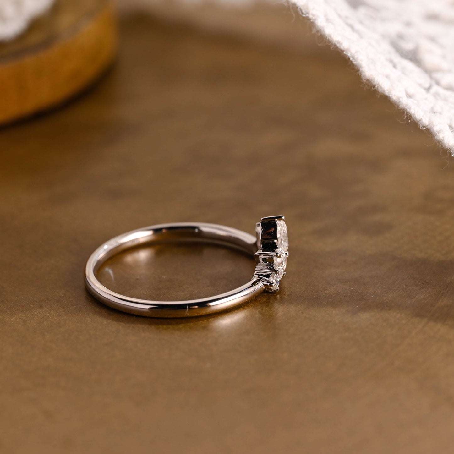 0.15 TCW Round Milgrain Lab Grown Diamond Wedding Band