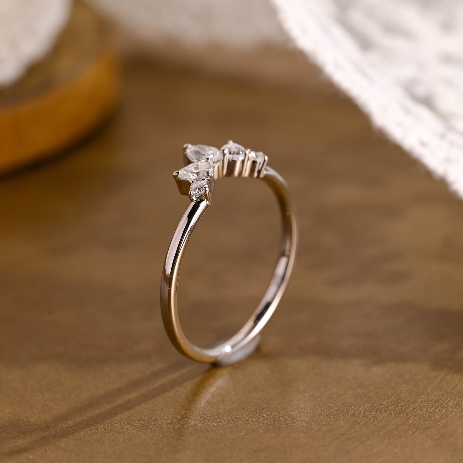 0.15 TCW Round Milgrain Lab Grown Diamond Wedding Band