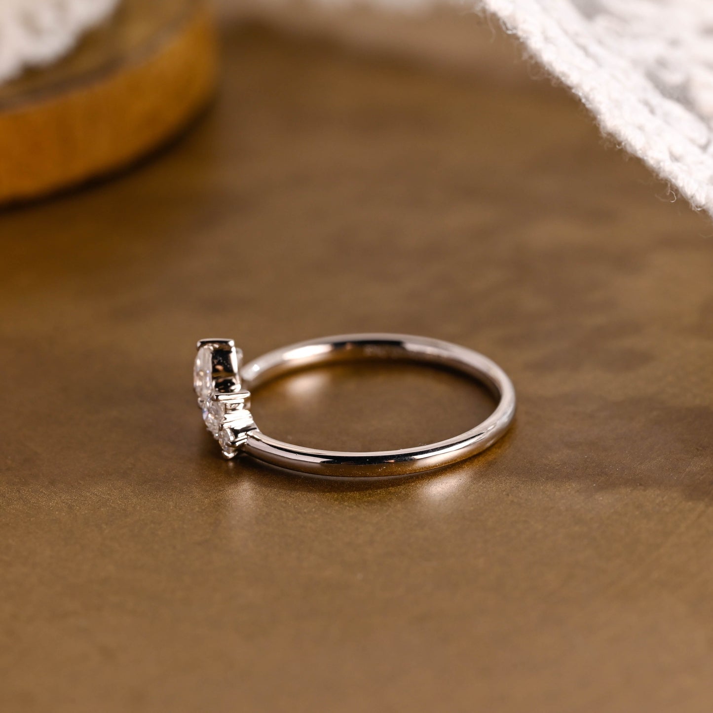 0.15 TCW Round Milgrain Lab Grown Diamond Wedding Band
