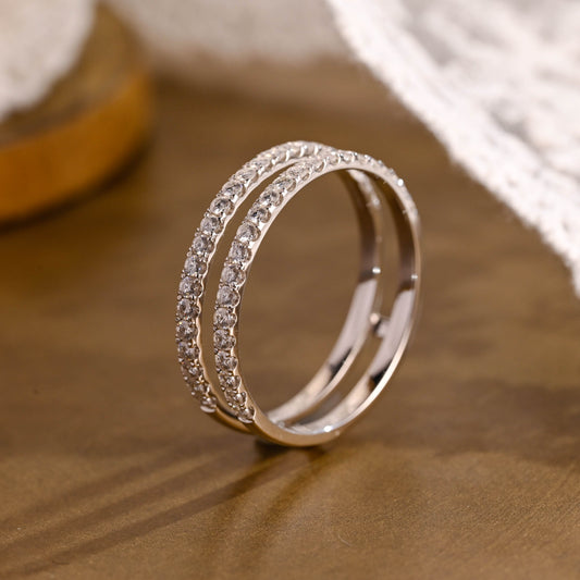 0.15 TCW Round Milgrain Lab Grown Diamond Wedding Band