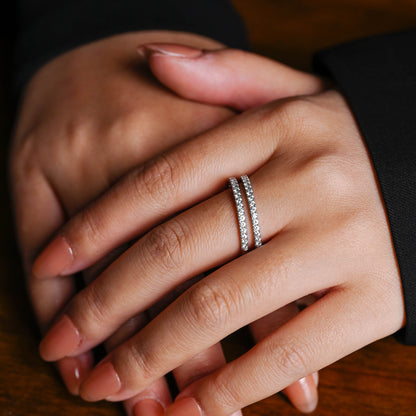 0.15 TCW Round Milgrain Lab Grown Diamond Wedding Band