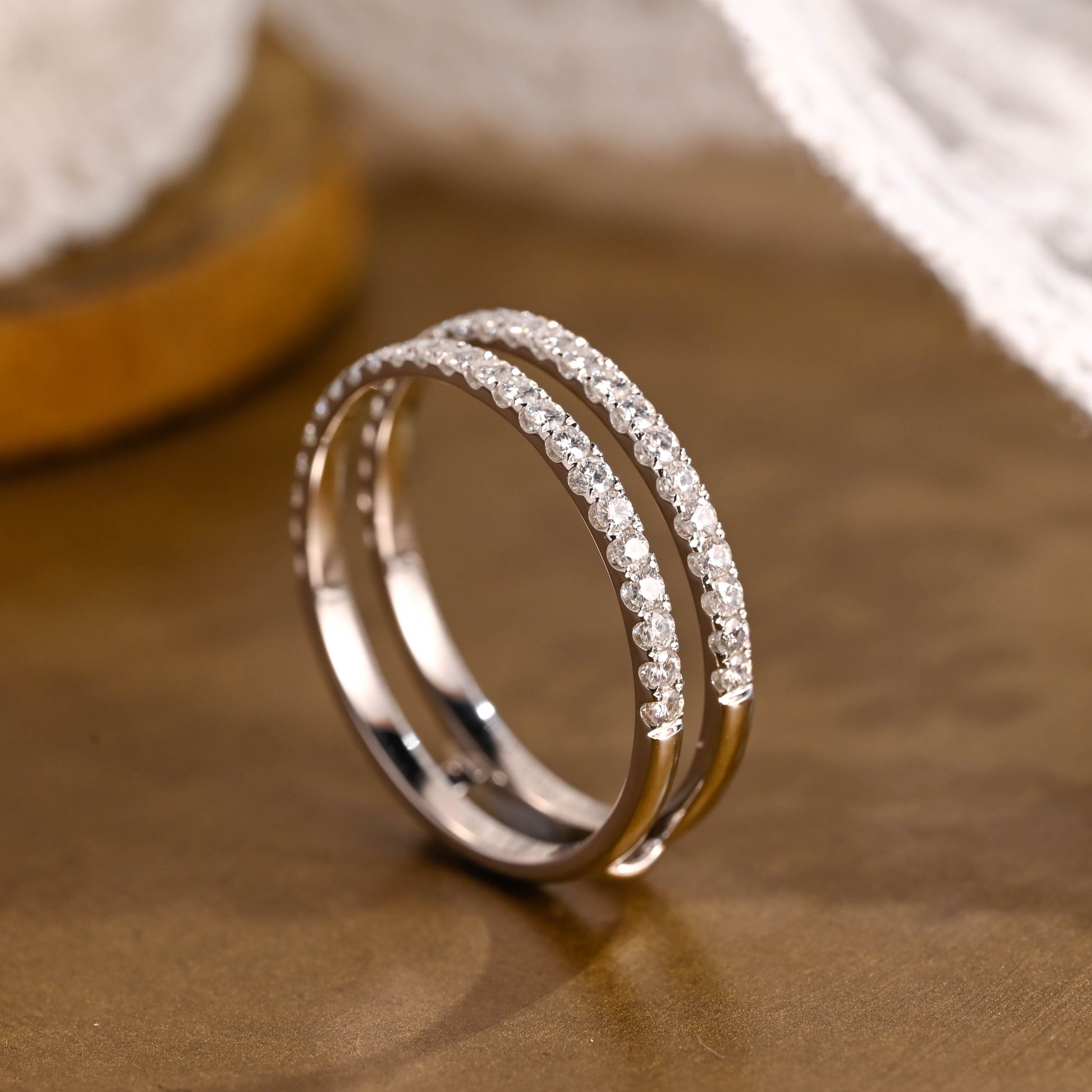 0.15 TCW Round Milgrain Lab Grown Diamond Wedding Band